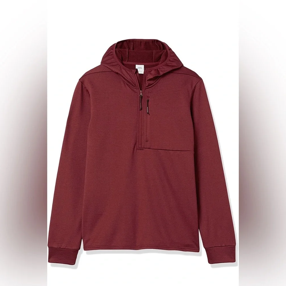 Amazon Essentials Men's Performance Ski Midlayer Full-Zip Hoodie- Large - Picture 1 of 10